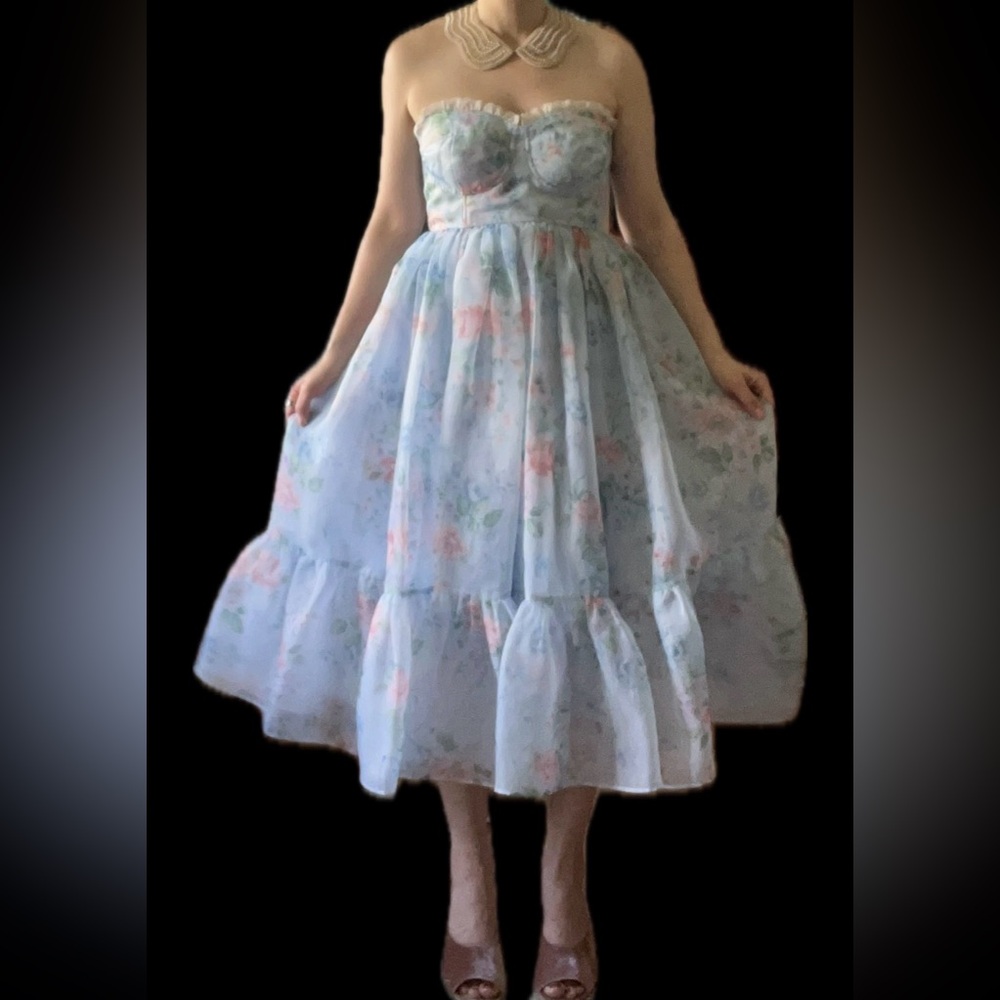 Pastel floral Selkie dress - Picture 4 of 8